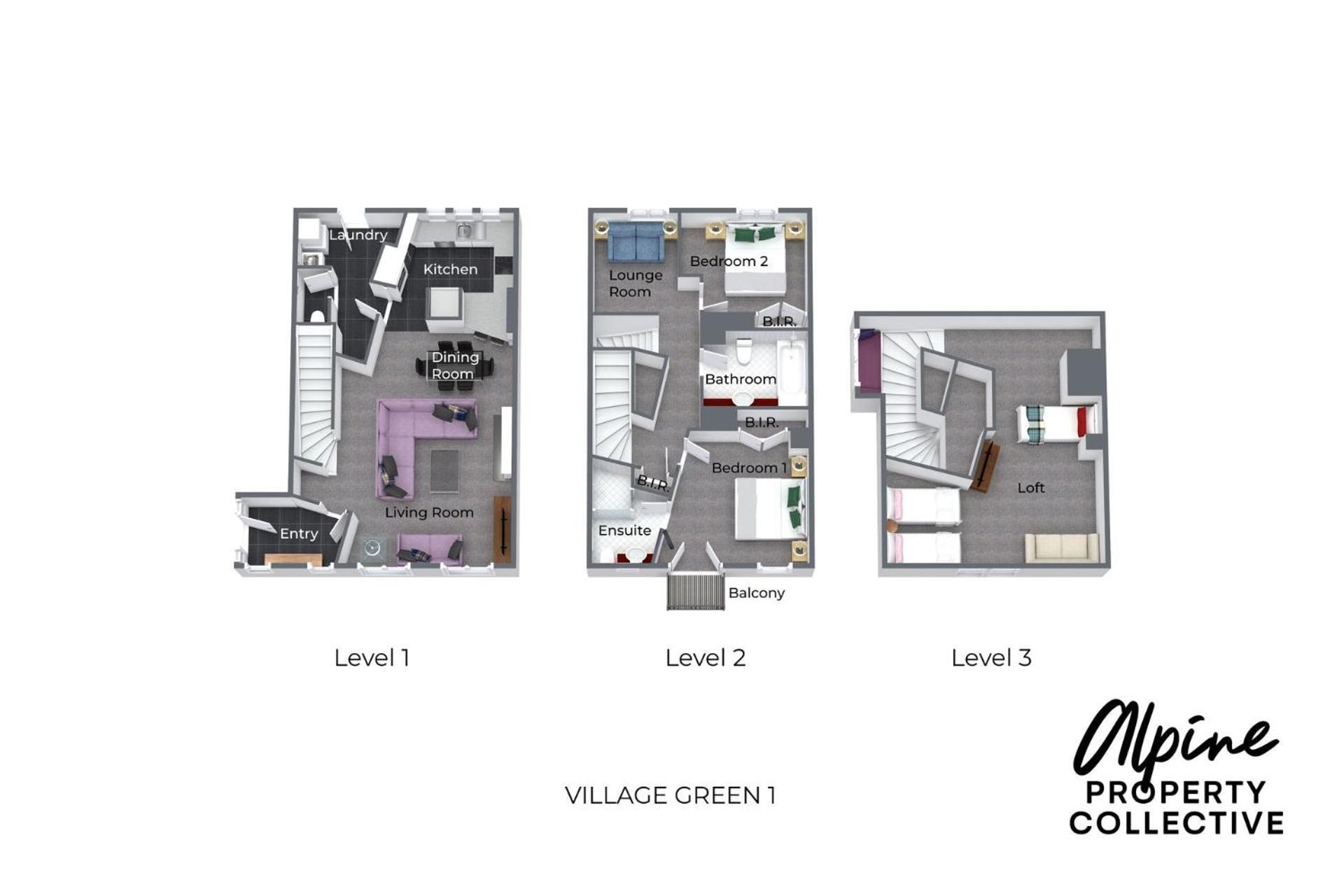 Village Green 2 Bedroom Loft Townhouse With Views Fireplace And Garage Parking Thredbo Buitenkant foto